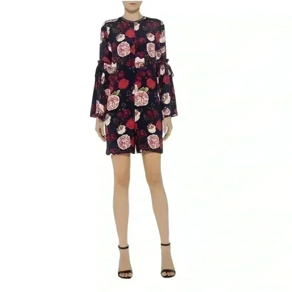MOTHER OF PEARL Curtis Silk Floral Romper size 6